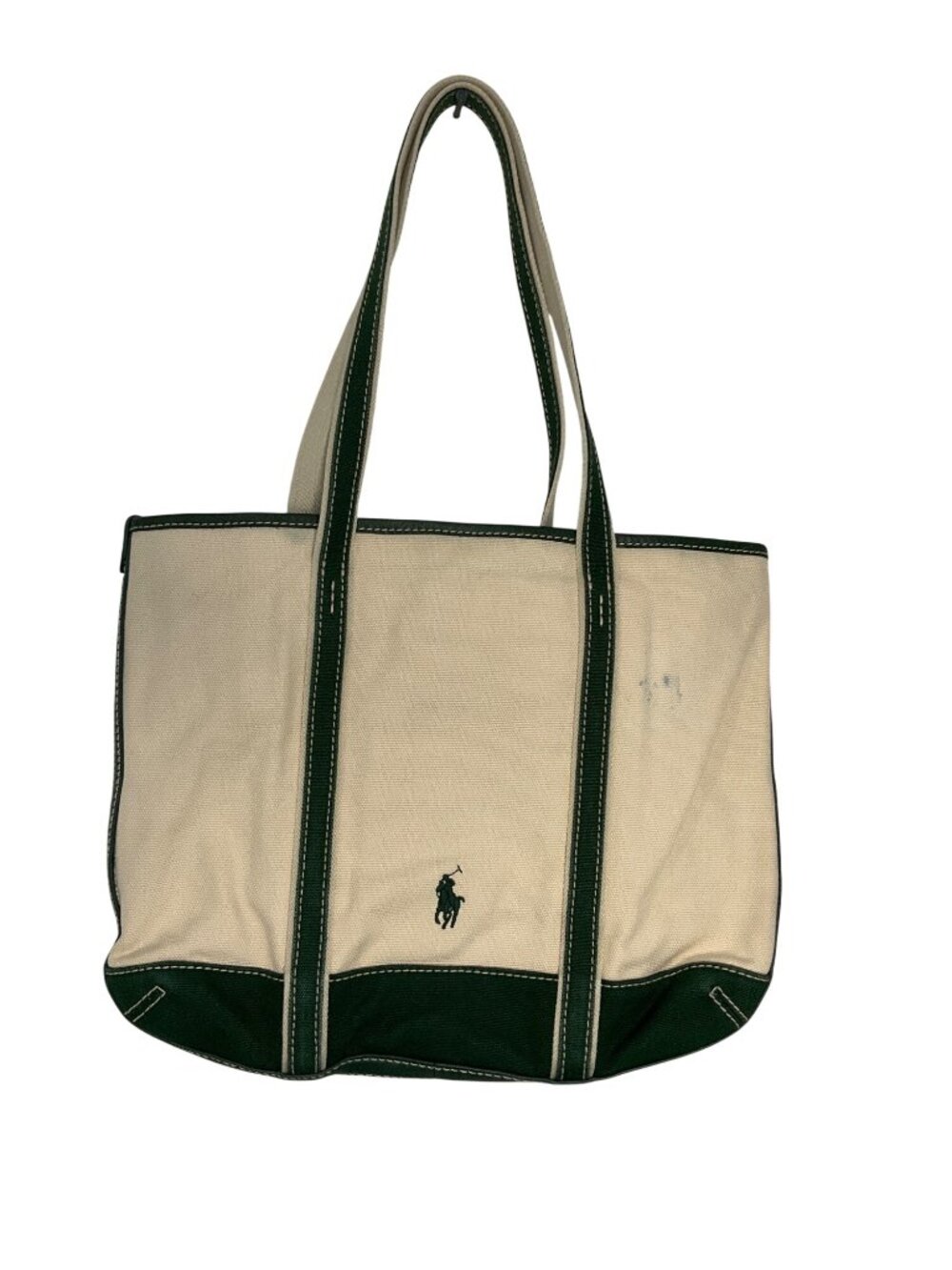 Polo Ralph Lauren Fall Bear Tote in Ecru & Juniper Womens Bag - Picture 8 of 13